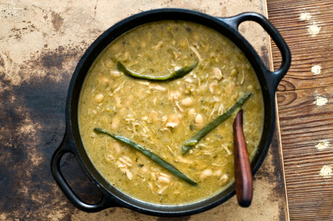 Poblano White Chicken Chili Cooked to Perfection in Clay!