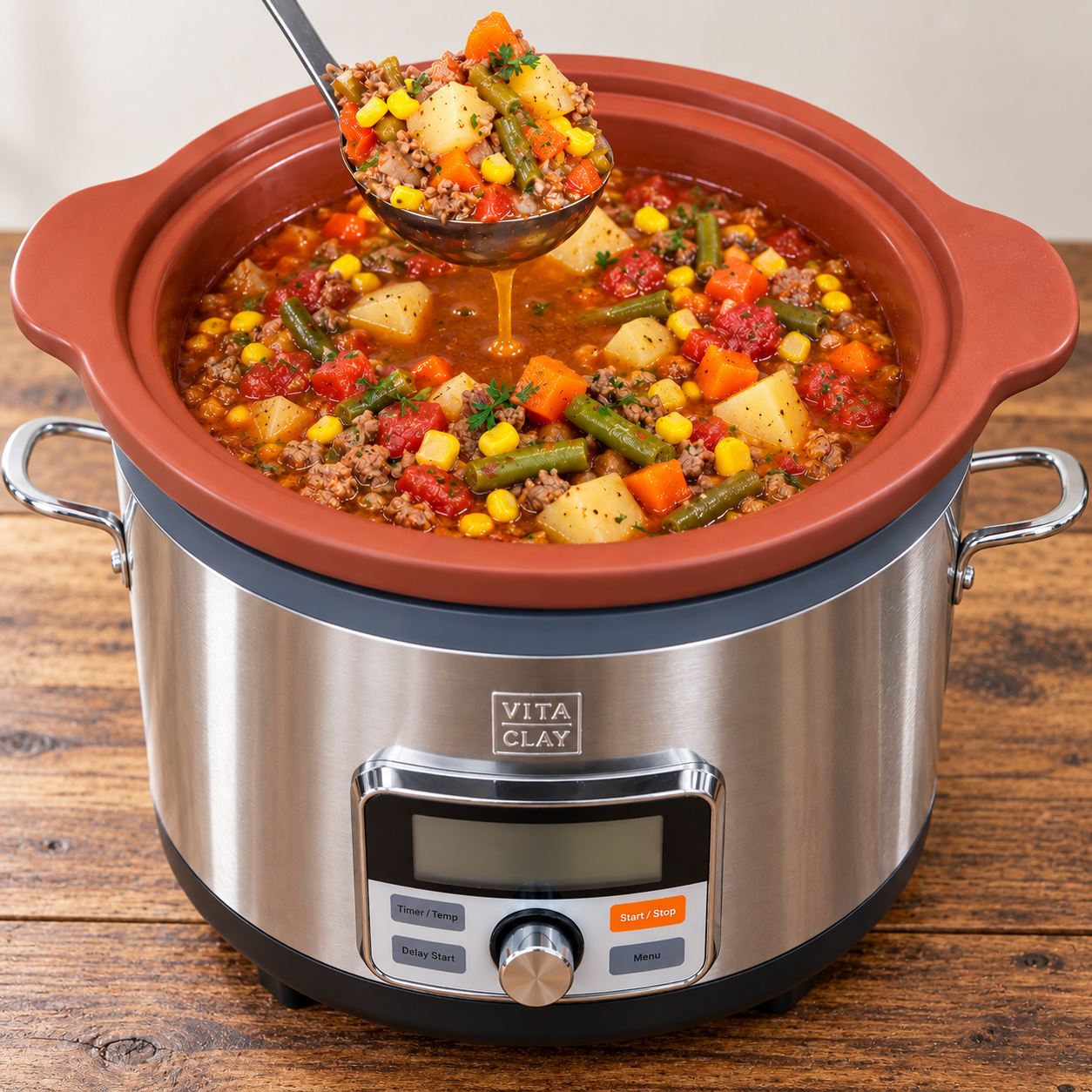 Easy Hobo Stew in the VitaClay Nourishing Pot