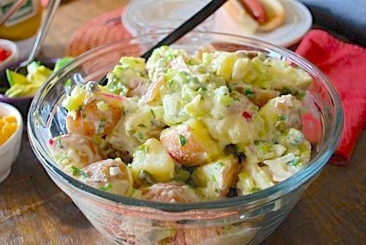 Light Potato Salad as a BBQ party side dish