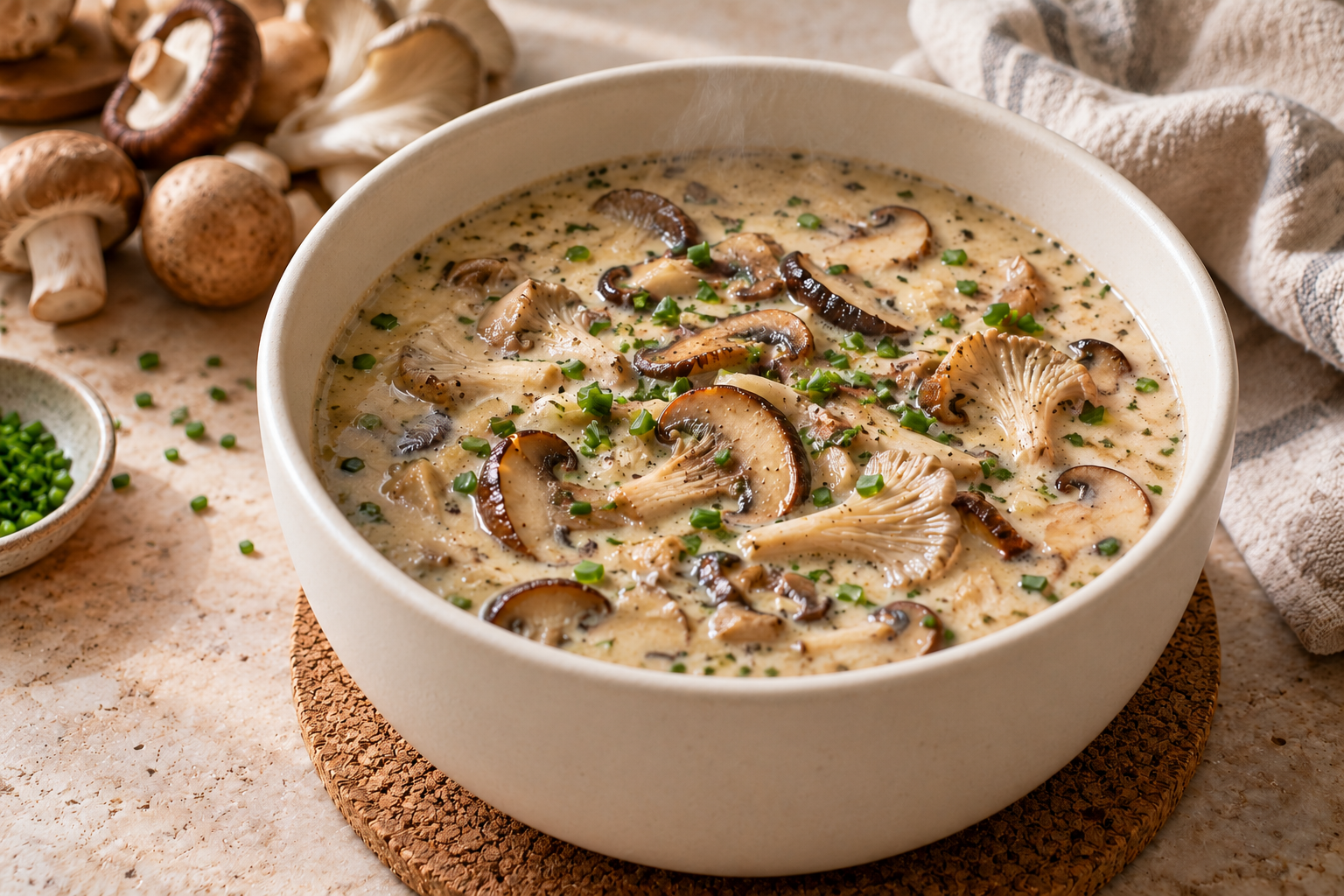 Creamy Mushroom Soup in VitaClay | Easy Homemade Recipe