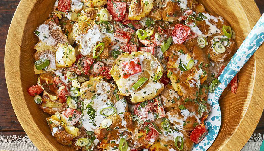 Smashed Buttermilk Potato Salad