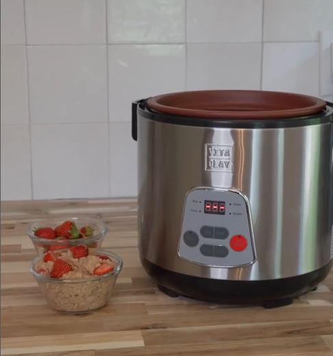 Strawberry Rice Pudding in Clay Pot Cooker