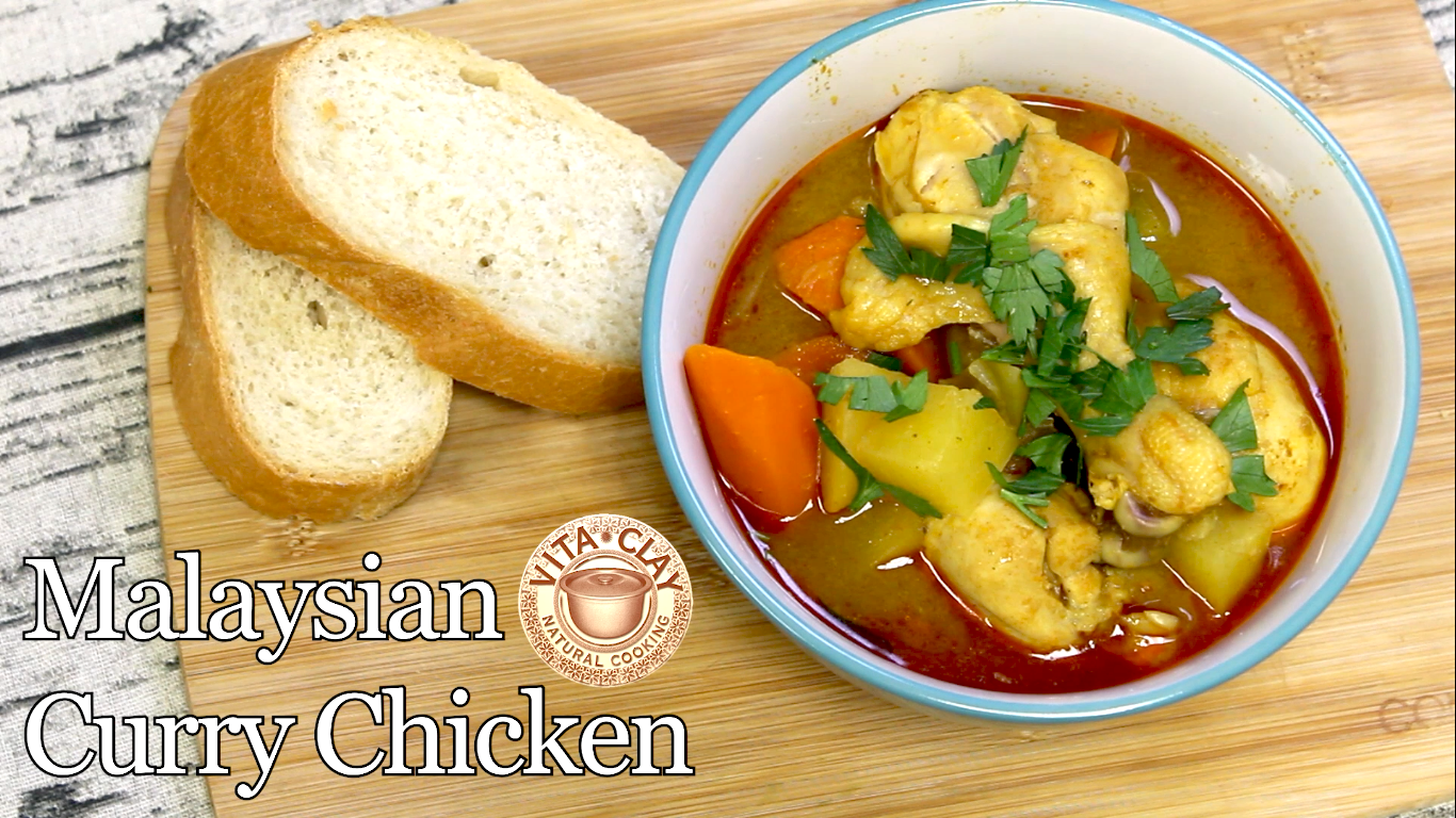 40 Minute Malaysian Curry Chicken Recipe in VitaClay Fast Slow Cooker (Video)