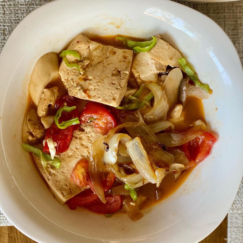 Vegetarian Clay Pot Tofu Mushroom Stew
