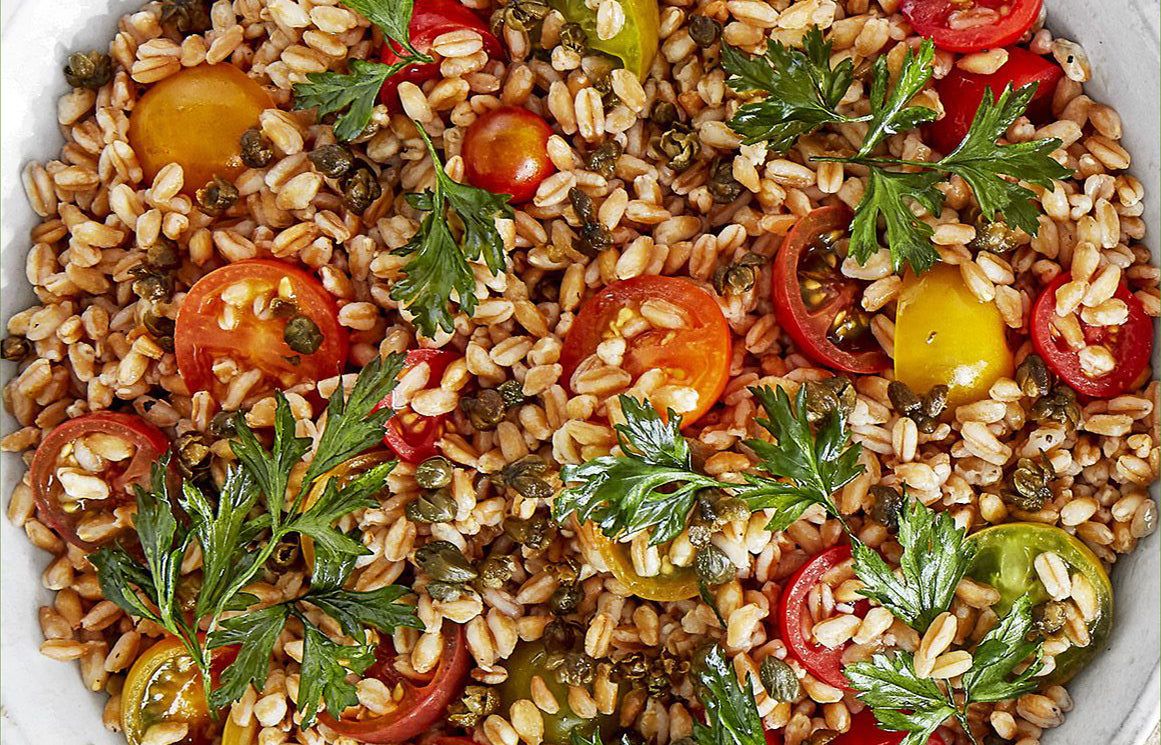 Farro-and-Tomato Salad with Crispy Capers