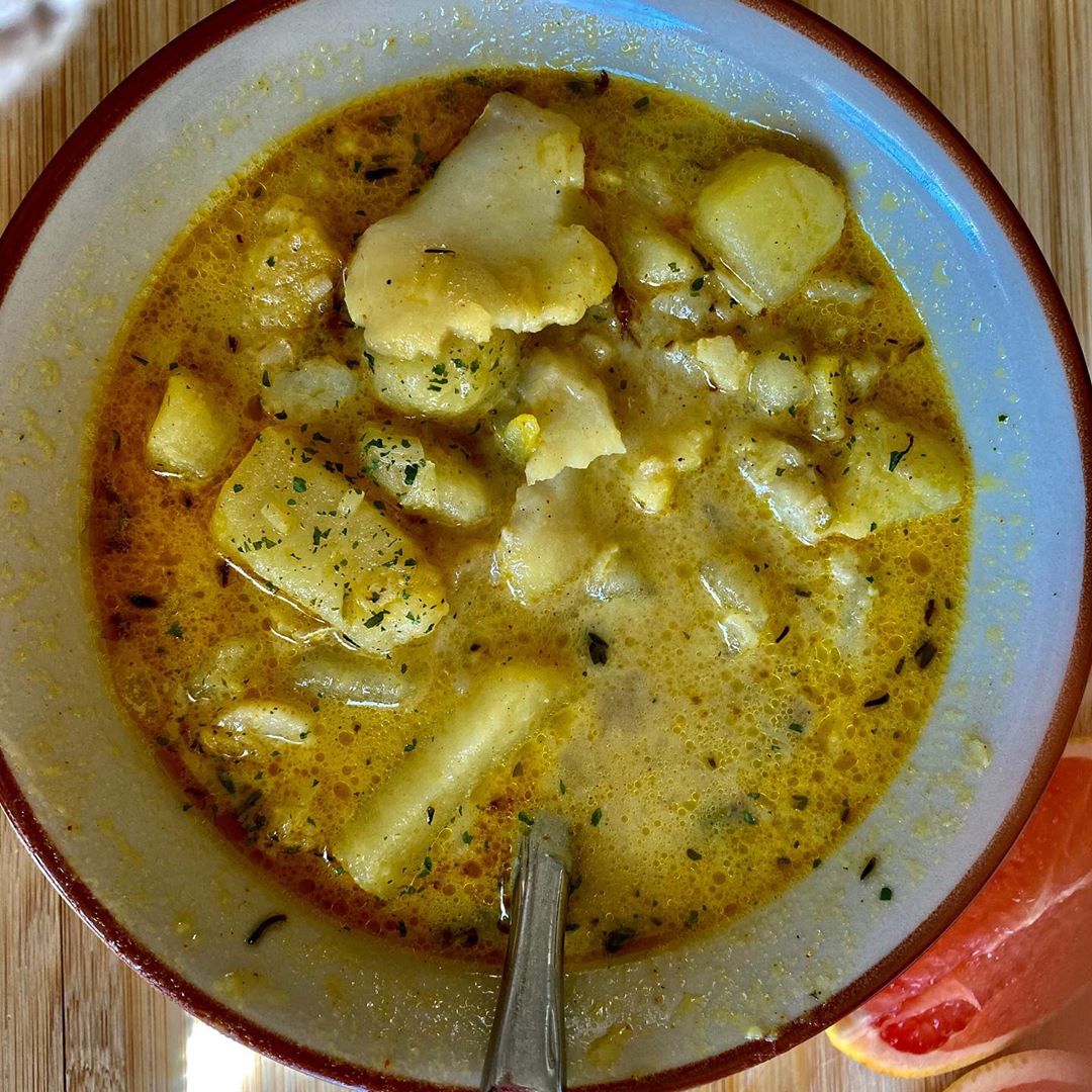 Yummy Spicy Curry Fish Stew in Coconut Sauce