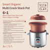 VITACLAY 6-IN-1 ORGANIC CLAY STOCK POT AND MULTI-CROCKS / VM7800-5C- 6 QUART